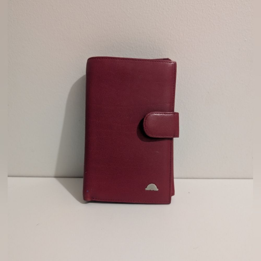 Pre-Loved Tony Perotti Red Tri-Fold Italian Leather